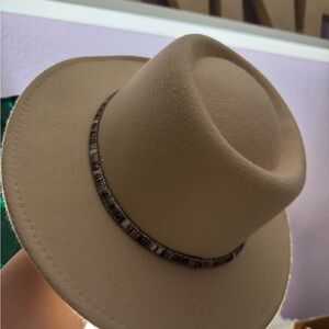 Elegant Tan Fedora Hat